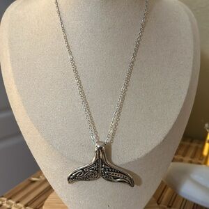 🐋 whales tale necklace with sterling .925 chain